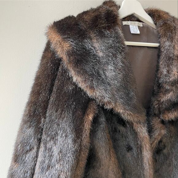 Cote Femme Brown Fur Coat - Picture 4 of 11